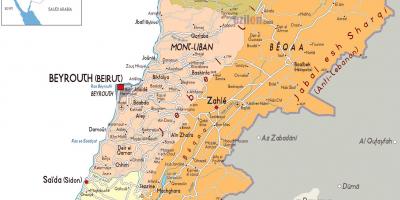 Либан детаљна мапа