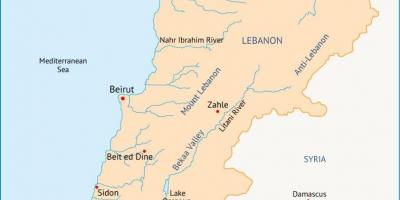 Либан река мапи