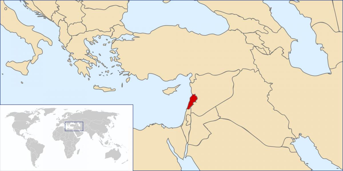 карта Либана свету 