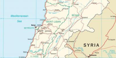 Либан путевима мапи