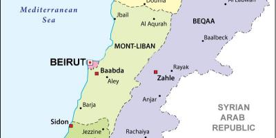 Карта Либана политичких