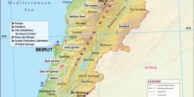 Карта древног Либана